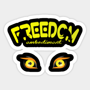 Freedom Shadow Eyes Own Vintage Gift Dark Eyes Sticker